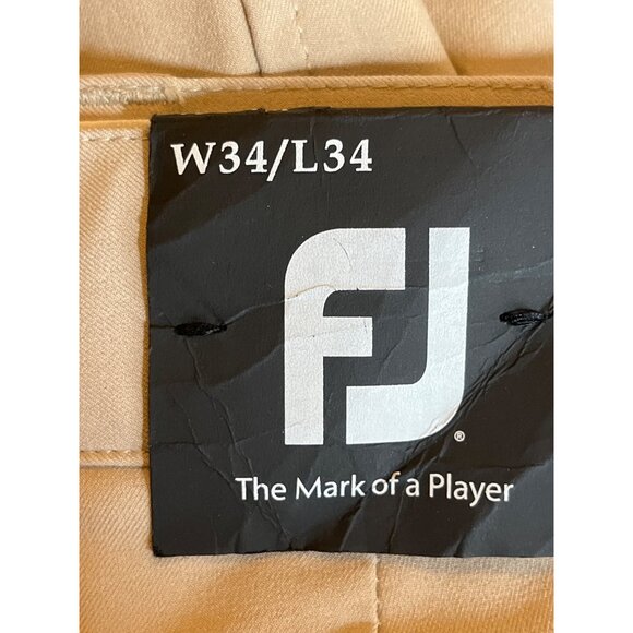 Footjoy Mens Khaki Performance Golf Pants W34/L34 Moisture Wicking - Picture 5 of 8